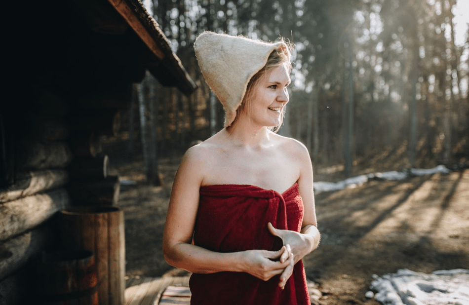 lady from a sauna baths