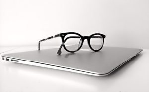 laptop and glasses