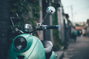 green scooter