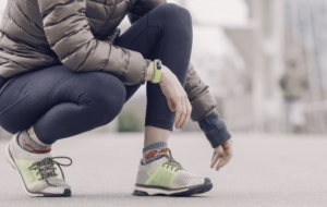woman using tracker